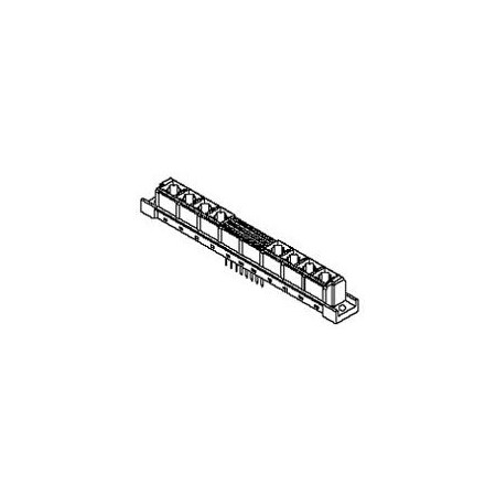 Molex Board Euro Connector, 64 Contact(S), 3 Row(S), Female, Straight, 0.1 Inch Pitch, Solder Terminal, 850480361
